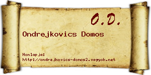 Ondrejkovics Domos névjegykártya